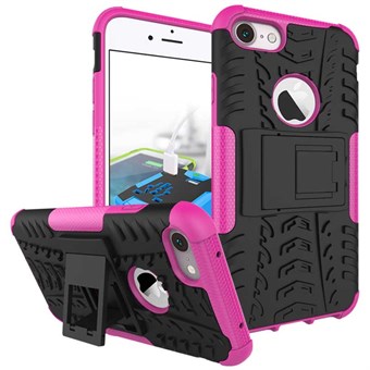 Fashion Fit Cover van siliconen en plastic met standaardfunctie voor iPhone 7/ iPhone 8 - Roze